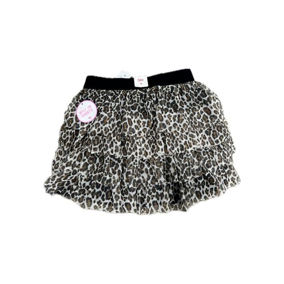 Justice Girls Leopard Tiered Skort Sz. 8 - Picture 1 of 5